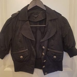 Military style cropped jacket
